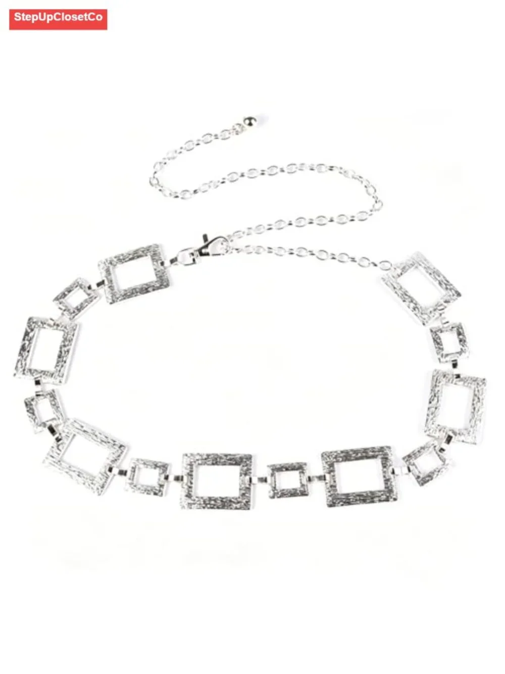 Silver Boho Chain Belt for Women Adjustable Waist Body Layering Jewelry